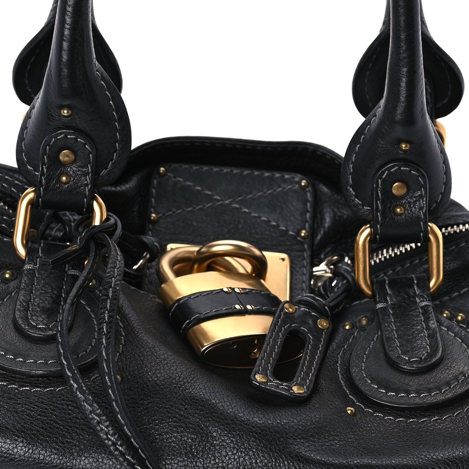 Chloe Calfskin Medium Paddington Satchel  Black 6 of 8