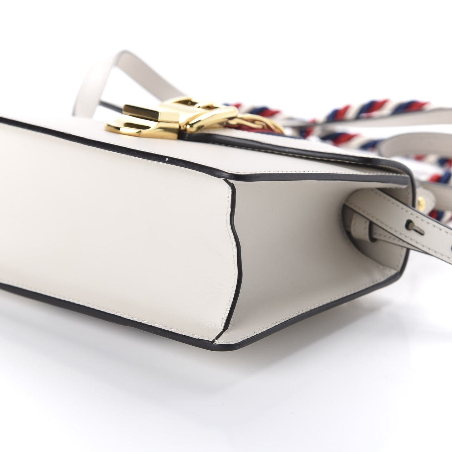 Calfskin Mini Sylvie Top Handle Bag White