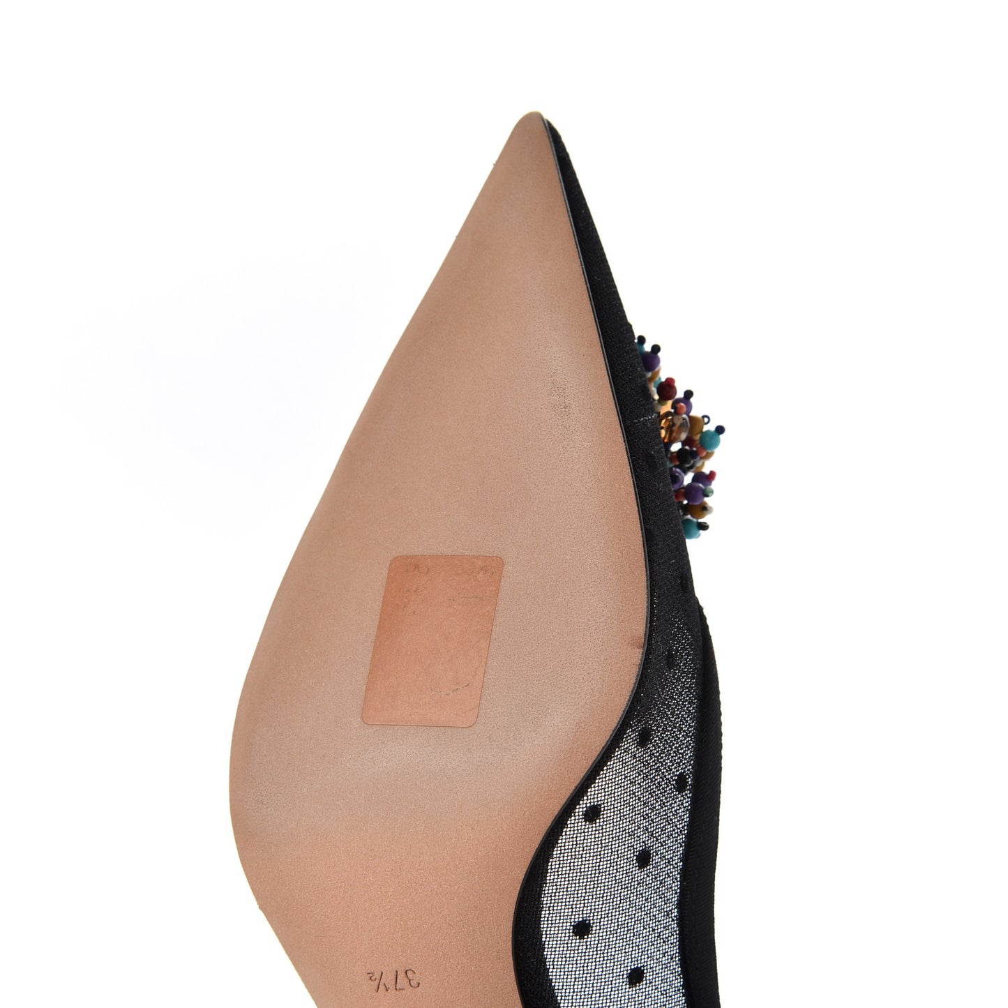 Mesh Blossom Pumps 37.5 Black