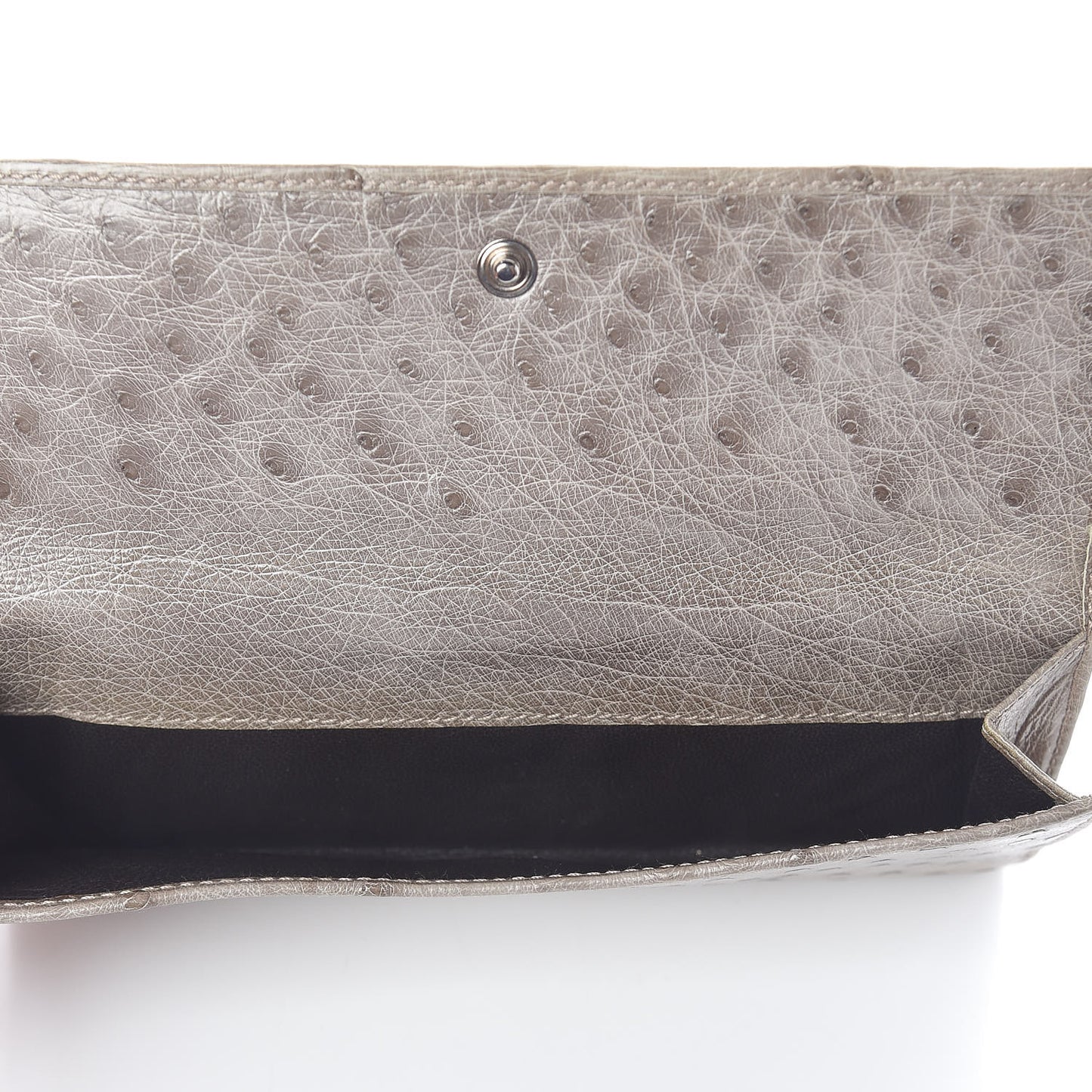 Ostrich Indy Continental Wallet Beige