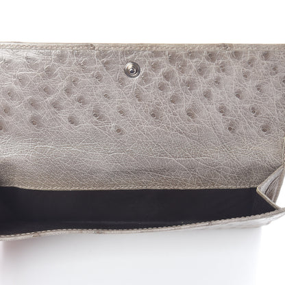 Gucci Ostrich Indy Continental Wallet Beige 6 of 8