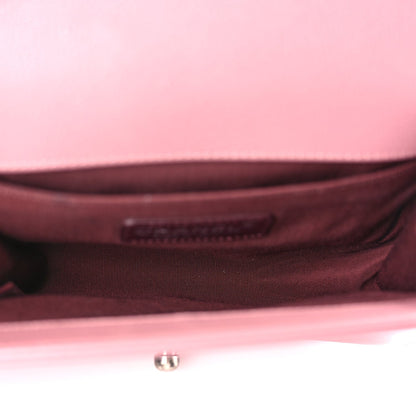Chanel Goatskin Quilted Patent Small Duo Boy Flap Pink 5 of 9