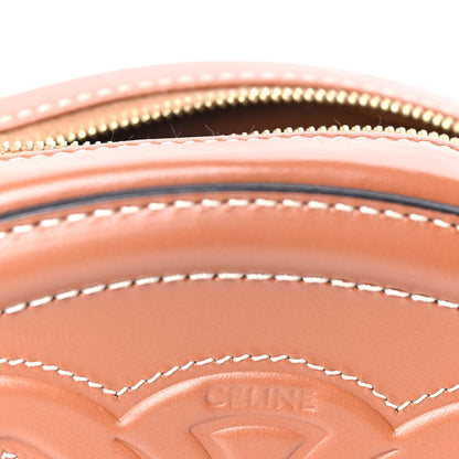Celine Smooth Calfskin Cuir Small Triomphe Oval Crossbody Purse Tan 5 of 7