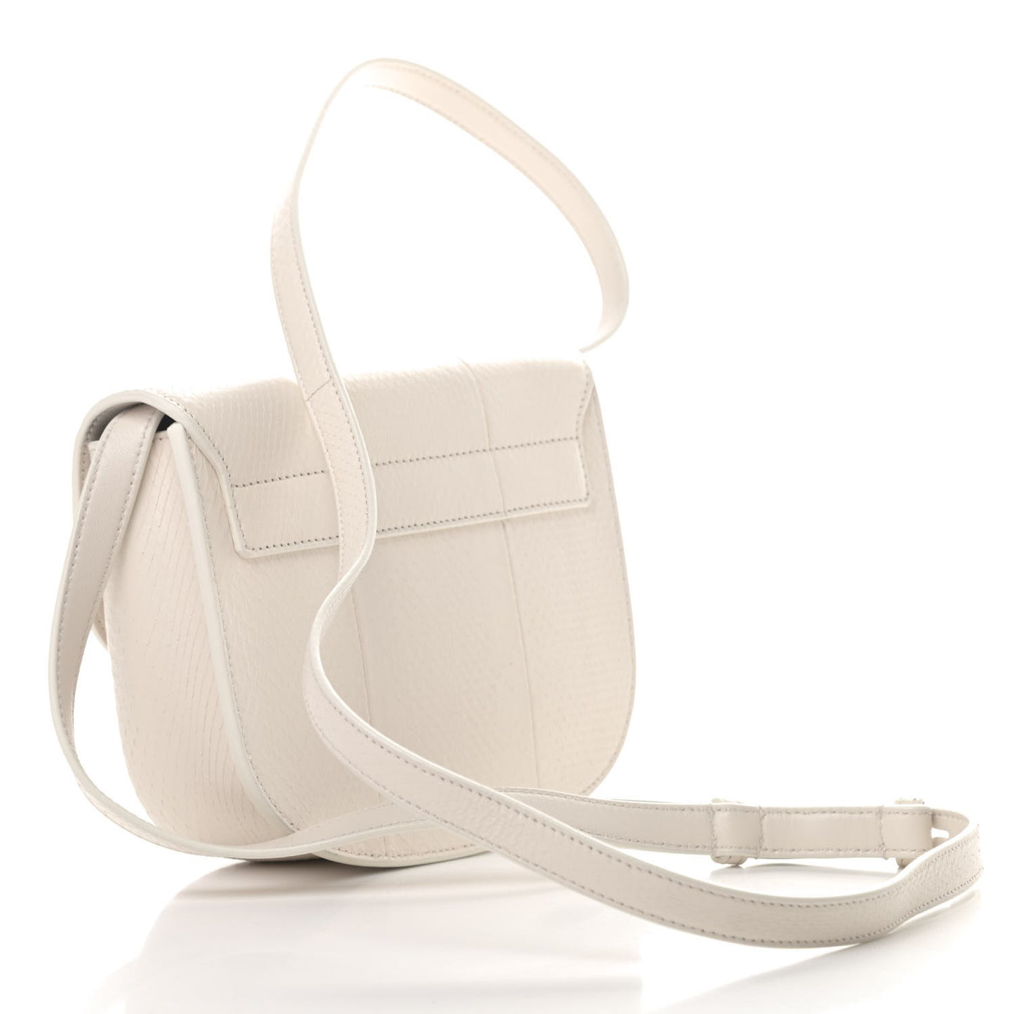 Snakeskin Small Kaia Satchel Off White