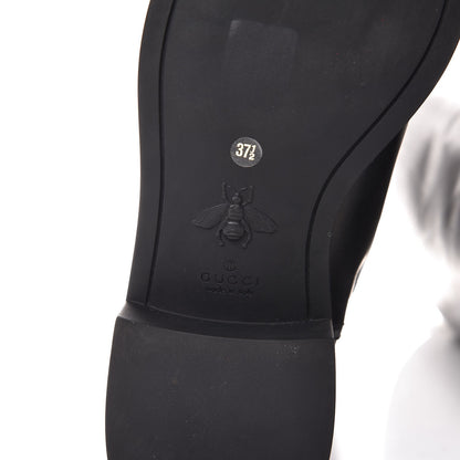 Gucci Calfskin Web Bee Tall Riding Boots 37.5 Black 8 of 12