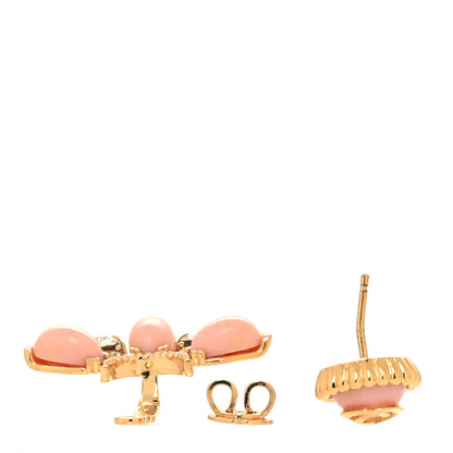 Gucci Resin Crystal Single GG Earring Pink Gold 3 of 5