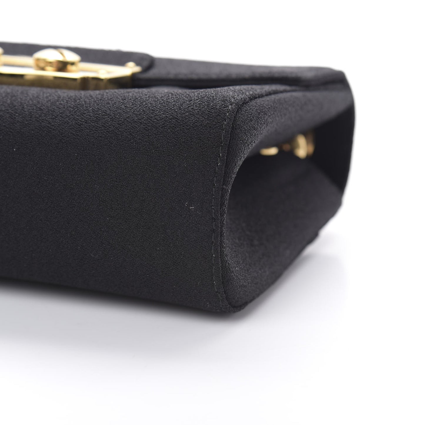 Satin Chain Shoulder Bag Black