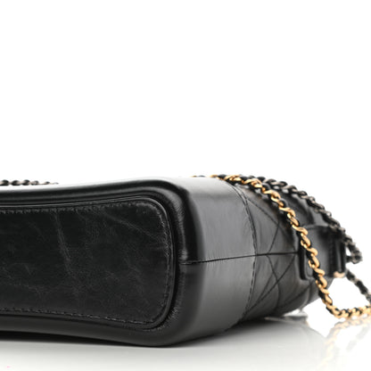 Chanel Aged Smooth Calfskin Quilted Medium Gabrielle Logo Hobo Black 10 of 10