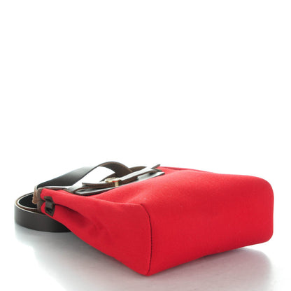 Hermes Barenia Toile Herbag TPM Red Orange 4 of 9