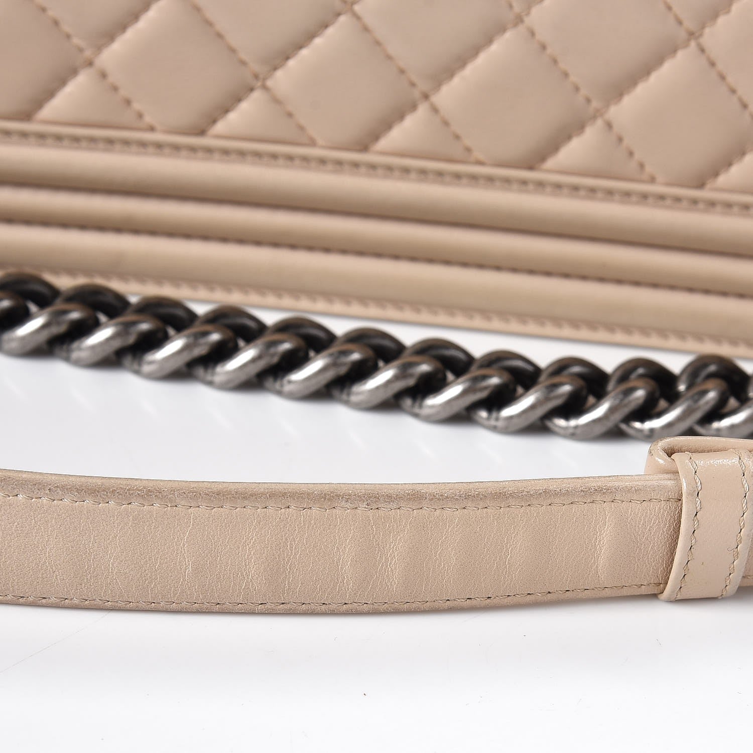 Chanel Lambskin Quilted Medium Boy Flap Beige 17 of 17