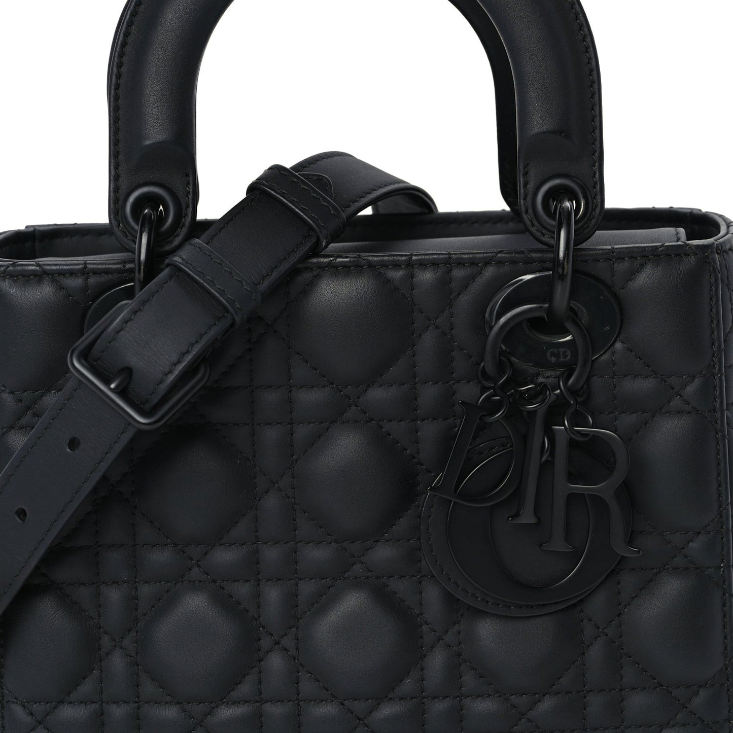 Ultra Matte Calfskin Cannage Small My ABCDior Lady Dior Black