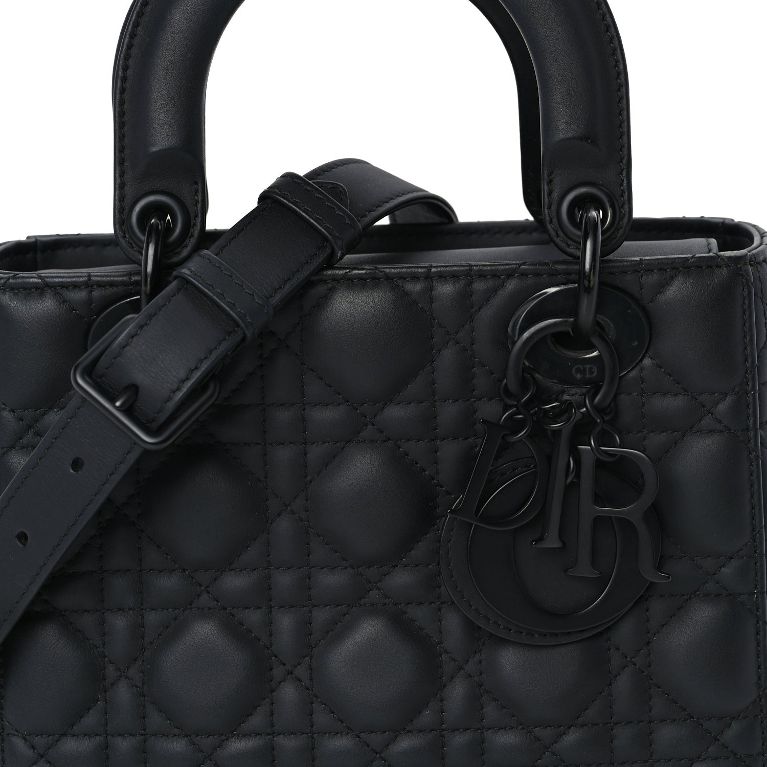 Christian Dior Ultra Matte Calfskin Cannage Small My ABCDior Lady Dior Black 6 of 8