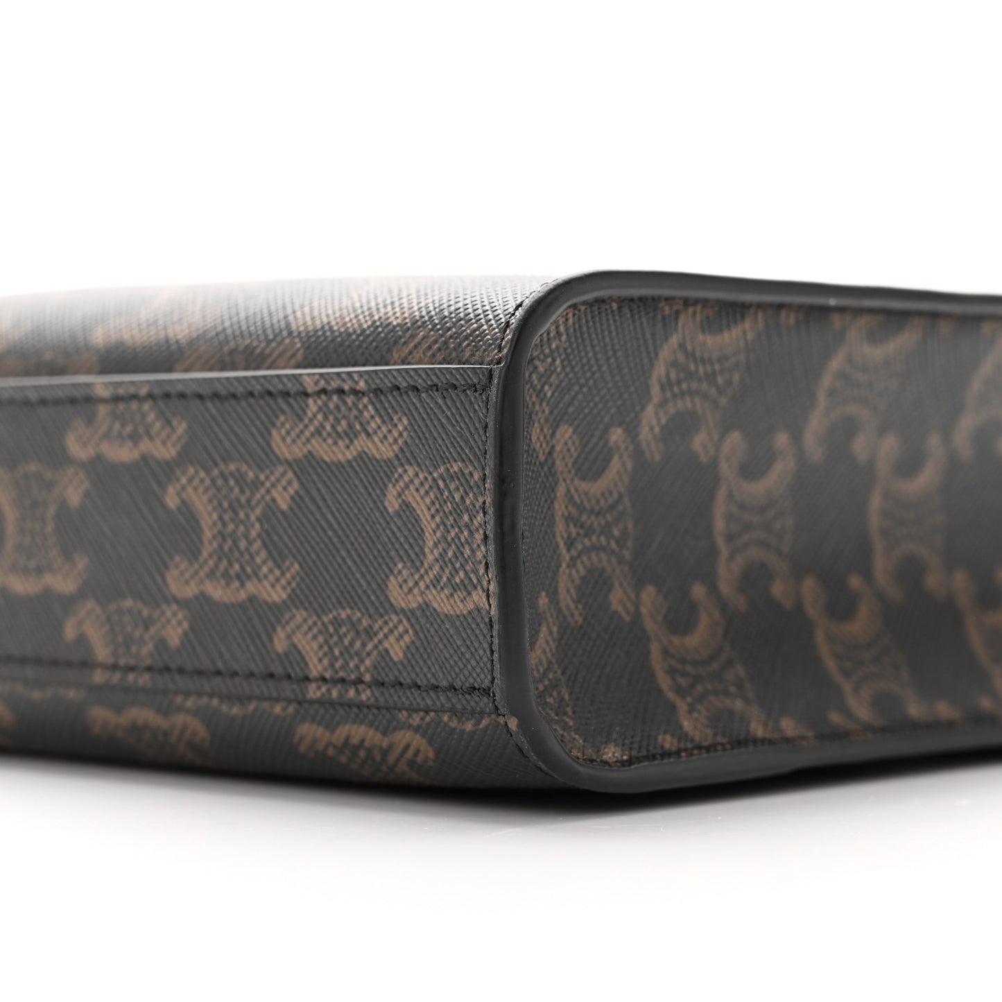 Triomphe Canvas Calfskin Mini Vertical Cabas Tan