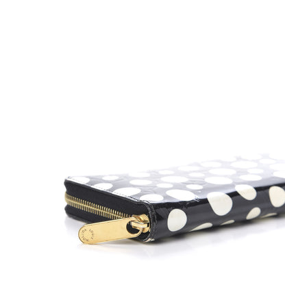 Louis Vuitton Vernis Kusama Infinity Dots Zippy Wallet Black 6 of 9