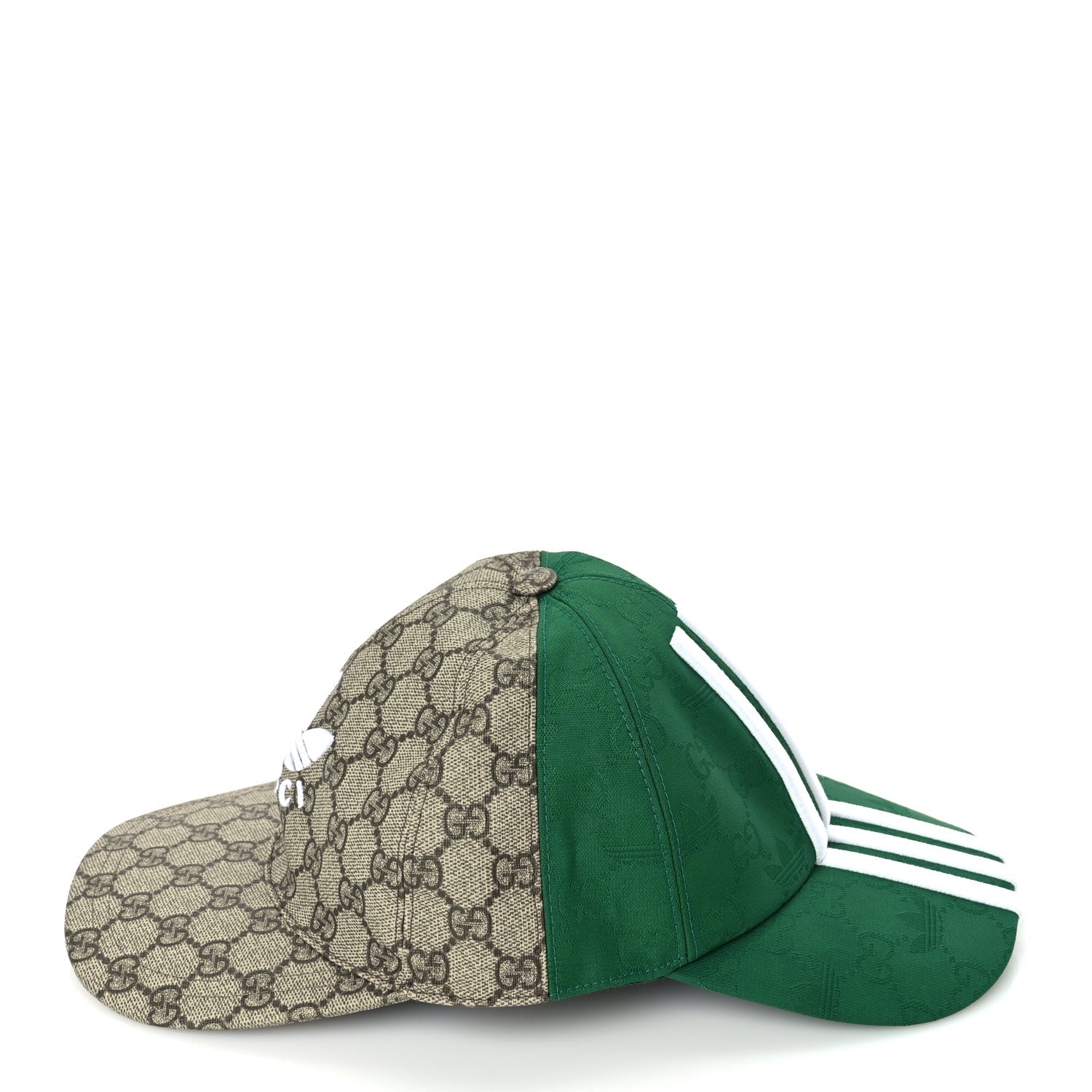 Gucci X ADIDAS GG Supreme Monogram Double Sided Baseball Hat S Beige Green 4 of 7