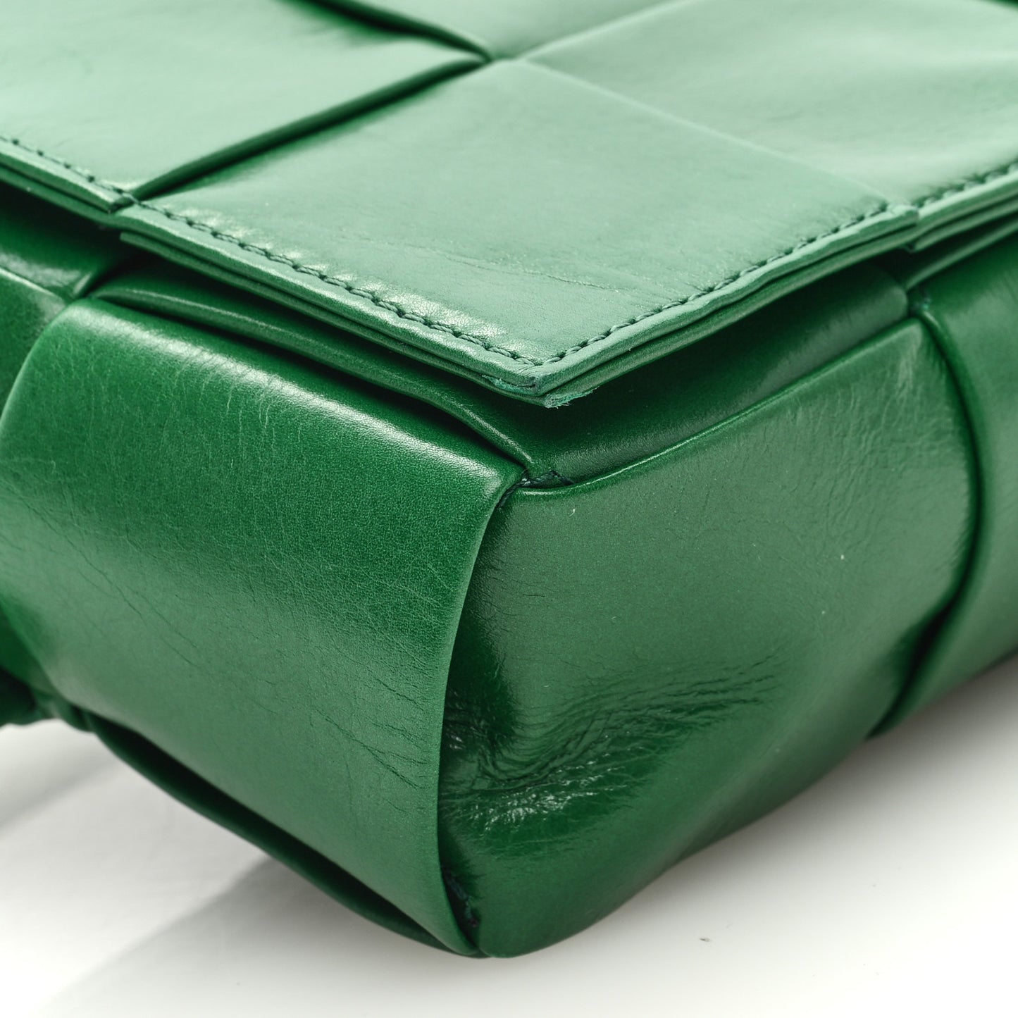 Paper Calfskin Intreccio Cassette Belt Bag Parakeet