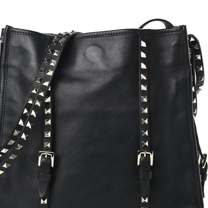 Valentino Garavani Vitello Rockstud Shopper Tote Black 8 of 15