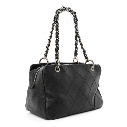 Chanel Distressed Caviar Outdoor Ligne Tote Black 3 of 11