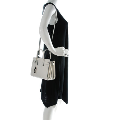Saint Laurent Calfskin Nano Sac De Jour Dove White Black 2 of 7