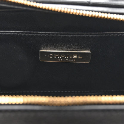 Chanel Calfskin Quilted Small Studded Square Vanity Case Black 6 of 10