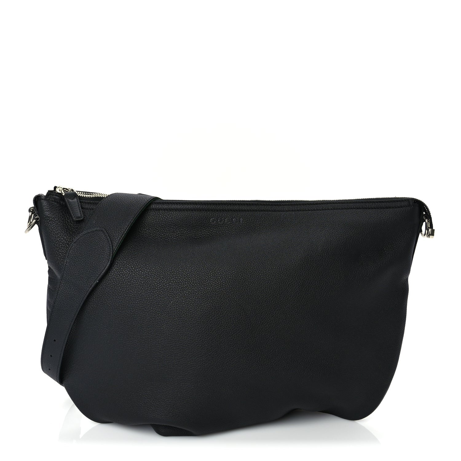 Gucci Grained Calfskin Large B Shoulder Bag Black 1 of 9