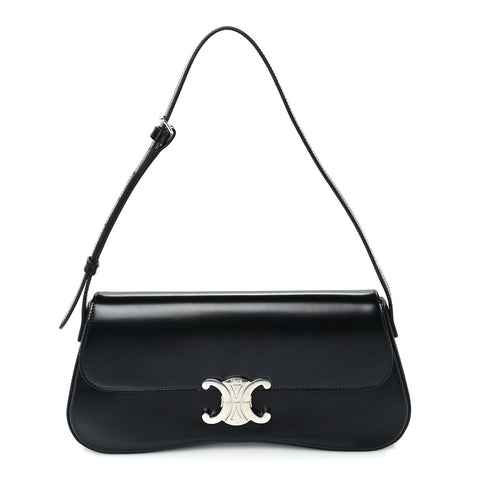 Shiny Calfskin Medium Lola Bag Black