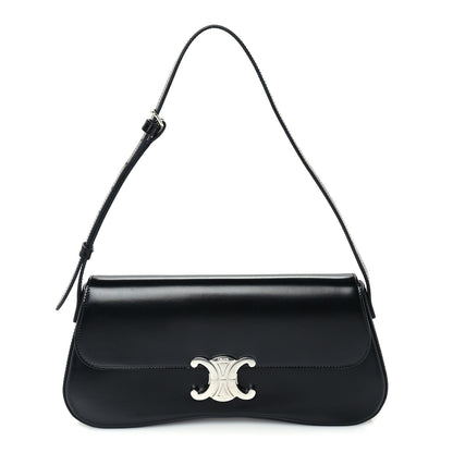 Celine Shiny Calfskin Medium Lola Bag Black 1 of 8