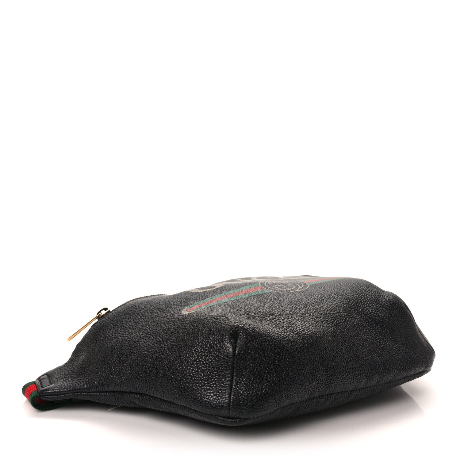 Gucci Grained Calfskin Logo Belt Bag Black 4 of 9