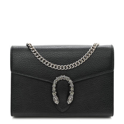 Gucci Calfskin Mini Dionysus Chain Wallet Black 1 of 9