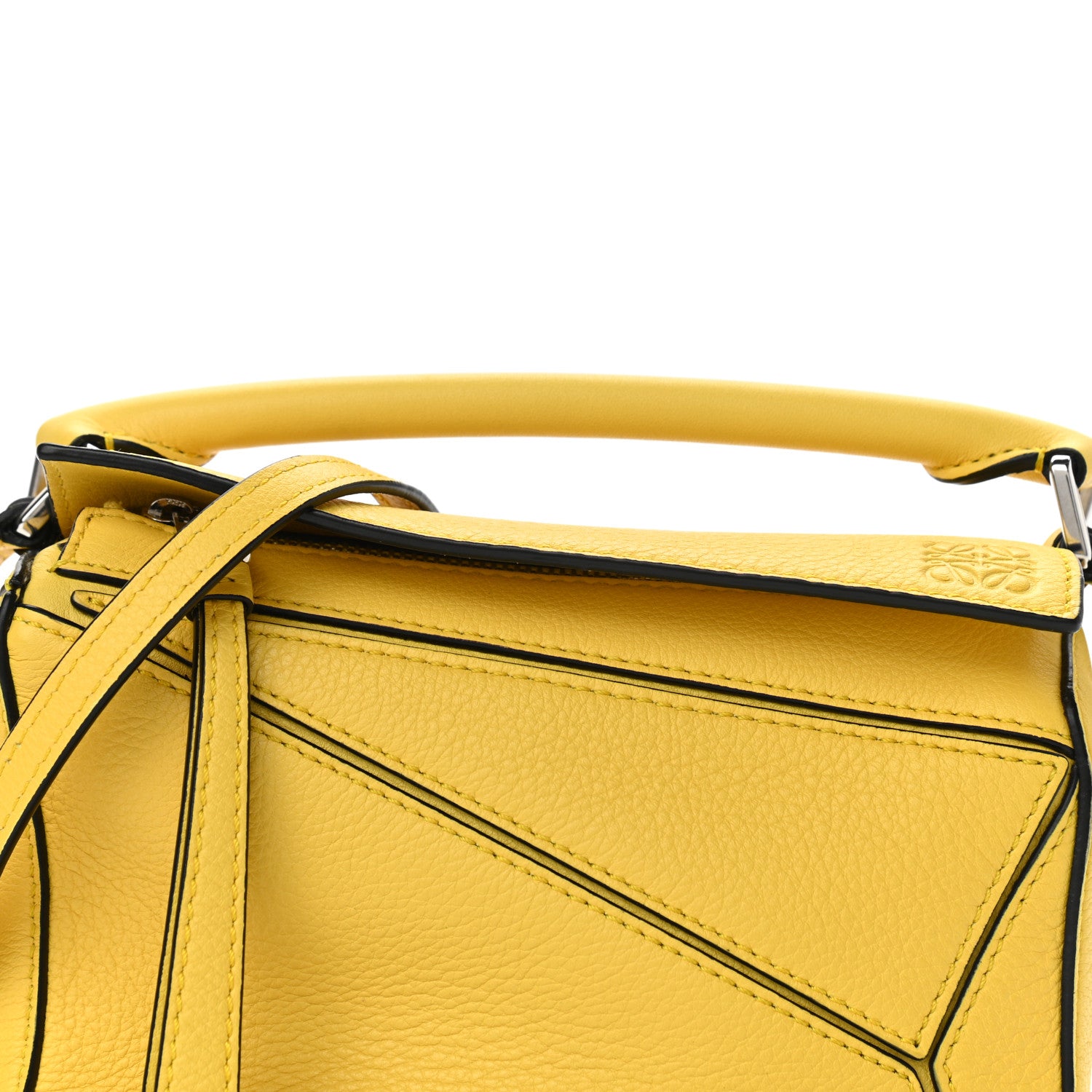 Loewe Calfskin Mini Puzzle Bag Yellow 7 of 9