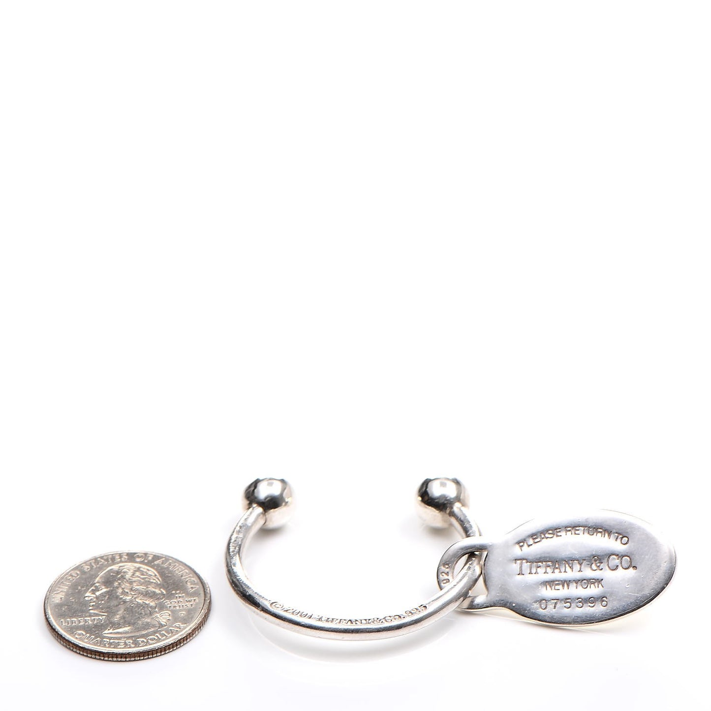 Sterling Silver Return To Oval Key Ring