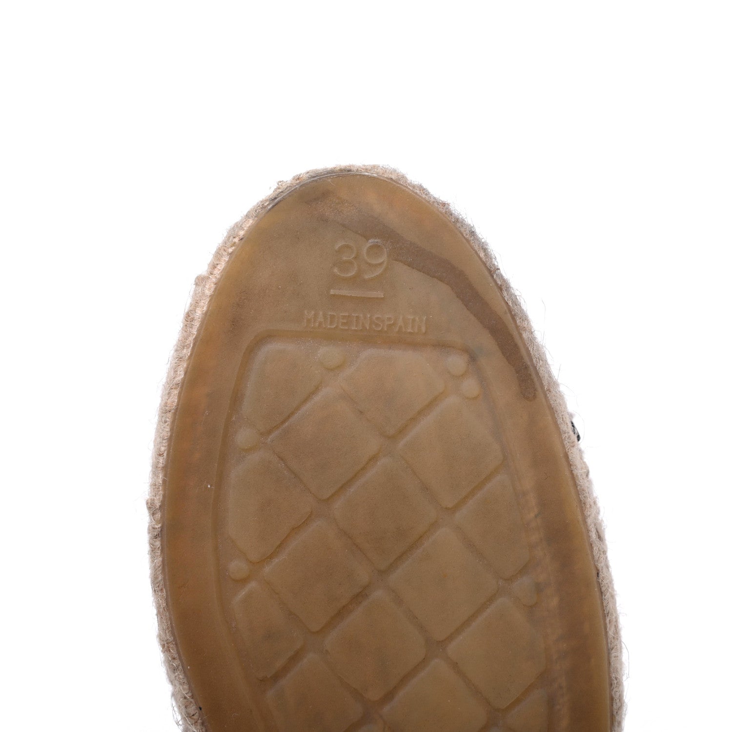 Chanel Lambskin CC Espadrilles 39 Beige Black 17 of 18