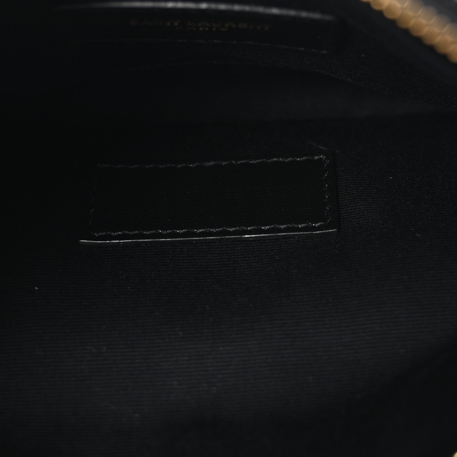 Saint Laurent Grain De Poudre Chevron Monogram Large Bill Pouch Black 7 of 7