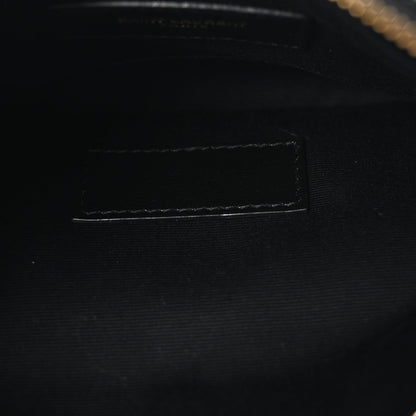Saint Laurent Grain De Poudre Chevron Monogram Large Bill Pouch Black 7 of 7