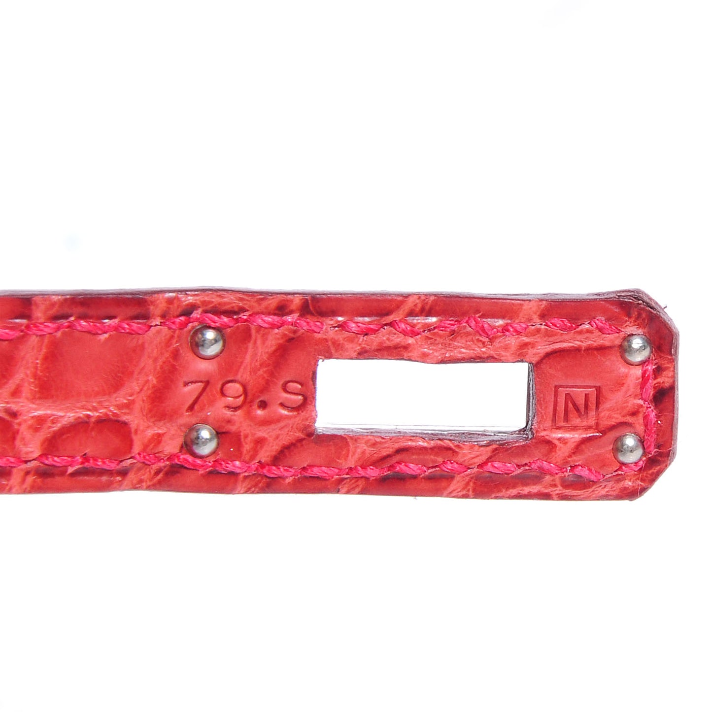 Matte Alligator Kelly Pochette Bougainvillea