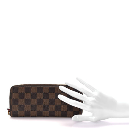 Louis Vuitton Damier Ebene Clemence Wallet Cherry 2 of 7