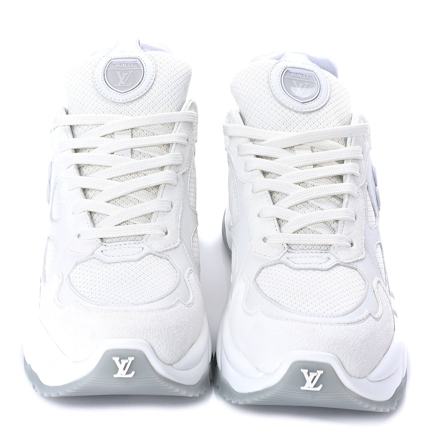 Calfskin Run 55 Sneakers 38.5 White