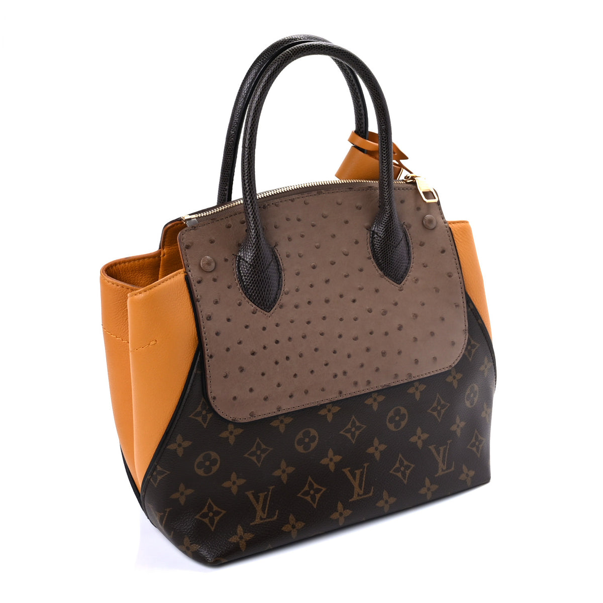 Louis Vuitton Monogram Ostrich Lizard Majestueux PM Yellow 2 of 8