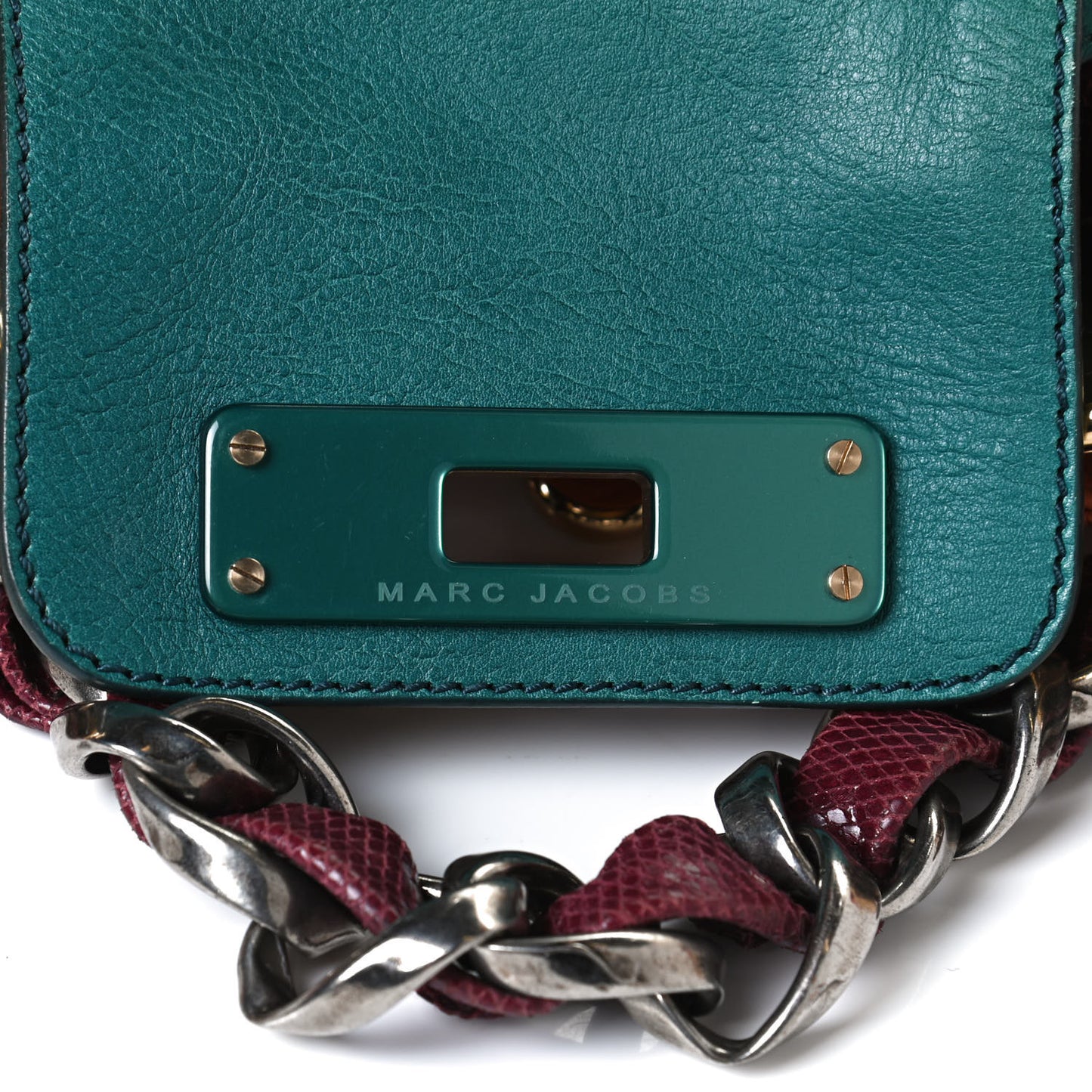 Calfskin Snakeskin Quilted Flap Pink Multicolor