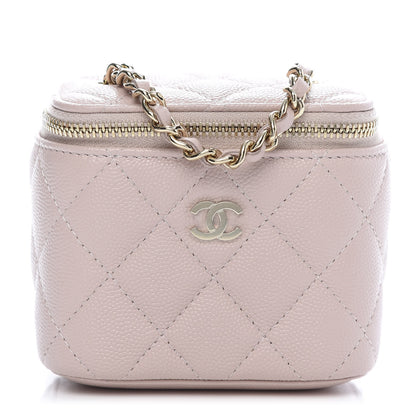 Chanel Caviar Quilted Mini Vanity Case With Chain Light Pink 1 of 11
