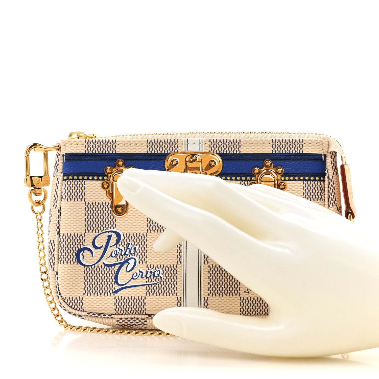 Louis Vuitton Damier Azur Summer Trunks Porto Cervo Mini Pochette Accessories 2 of 7