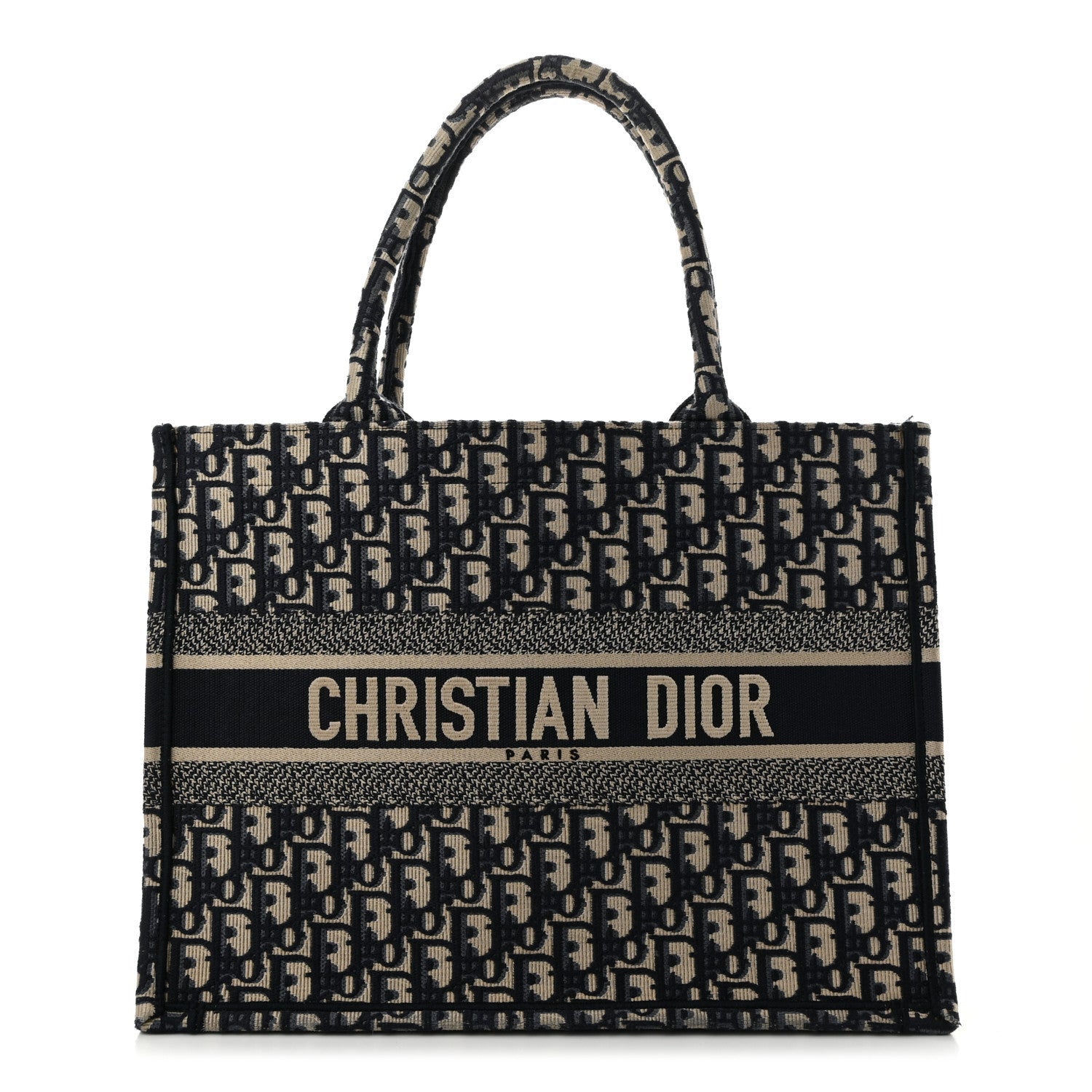 Christian Dior Oblique Medium Book Tote Blue Multicolor 1 of 7