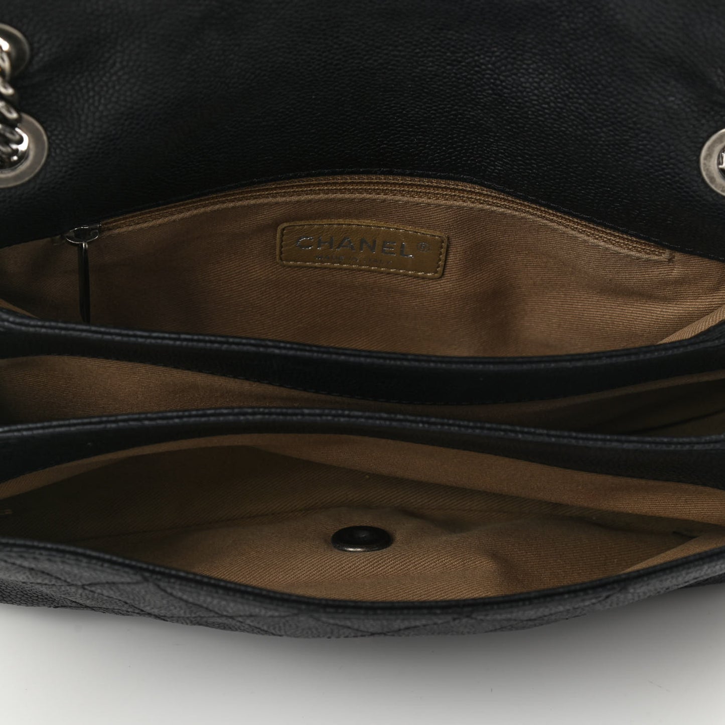 Caviar Quilted Medium Simply CC Flap Black