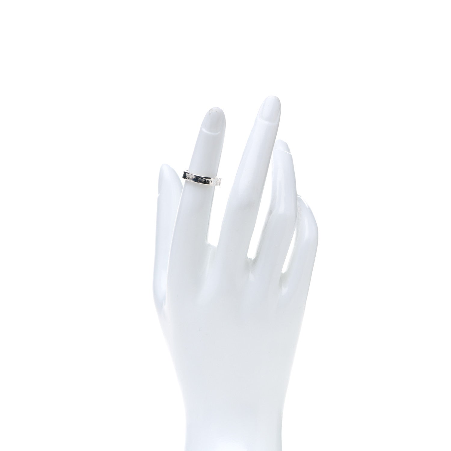 Tiffany Sterling Silver Narrow 1837 Band Ring 47 4 2 of 4