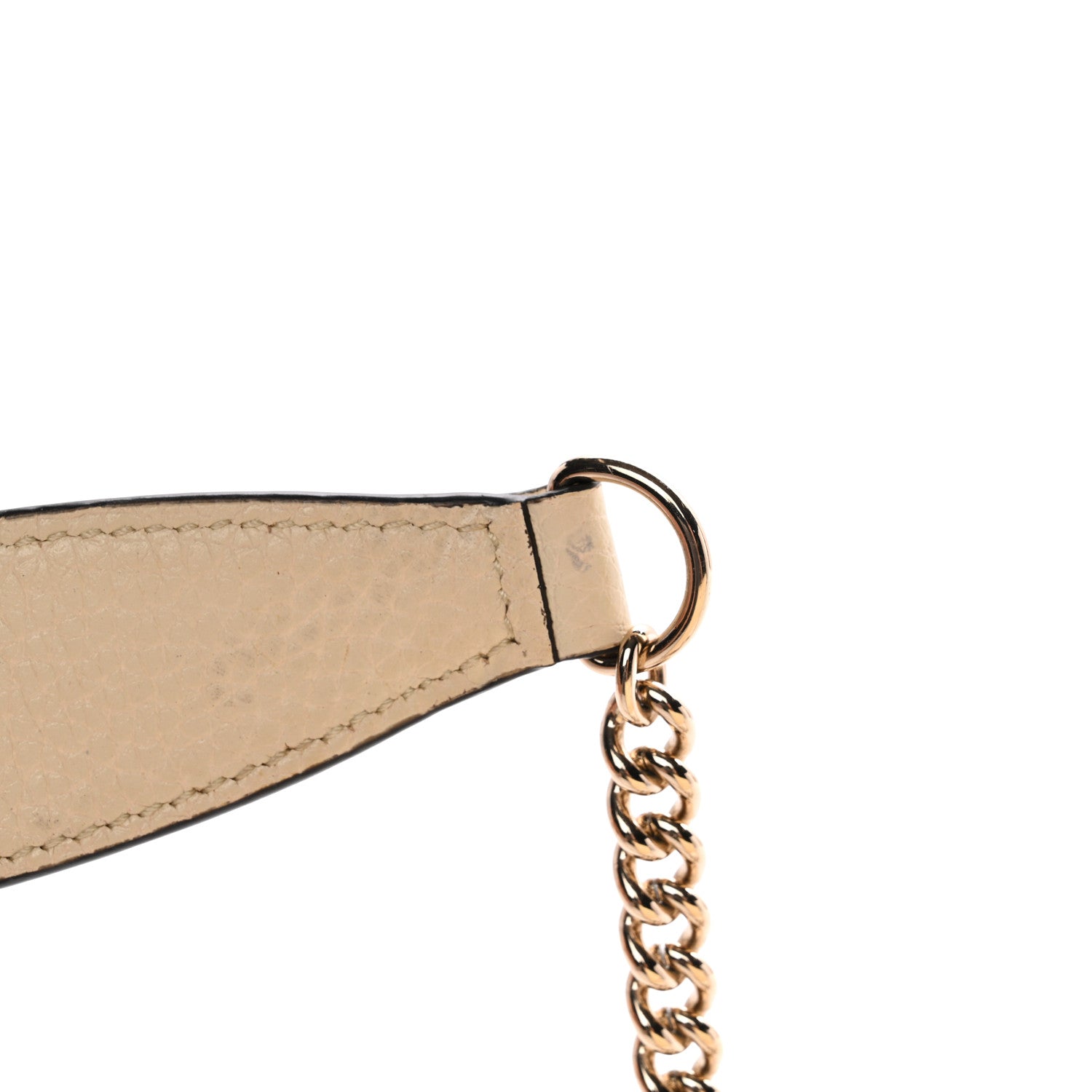 Gucci Pebbled Calfskin Soho Wallet on Chain Ivoire 13 of 13