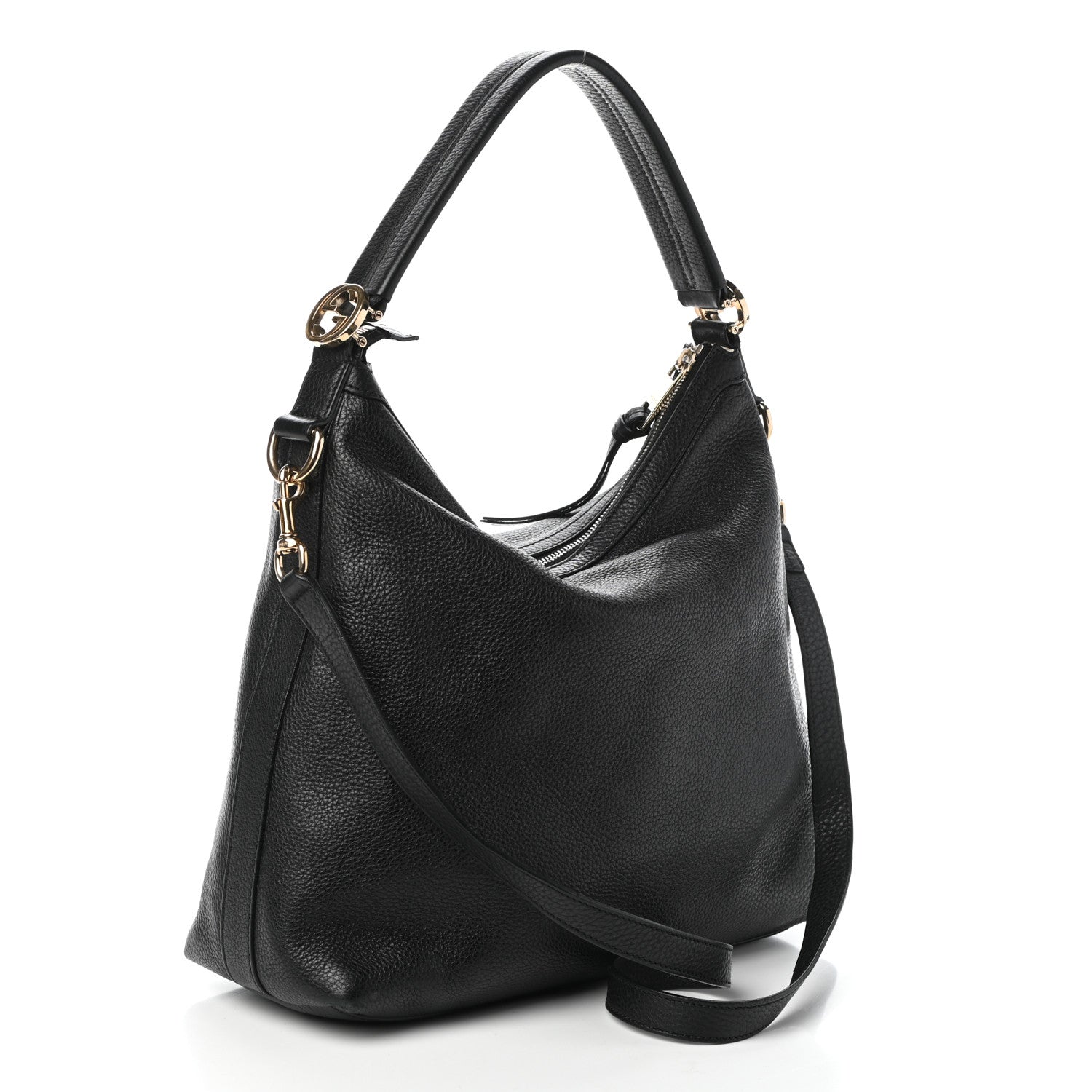 Gucci Pebbled Calfskin Small Miss GG Hobo Black 3 of 9