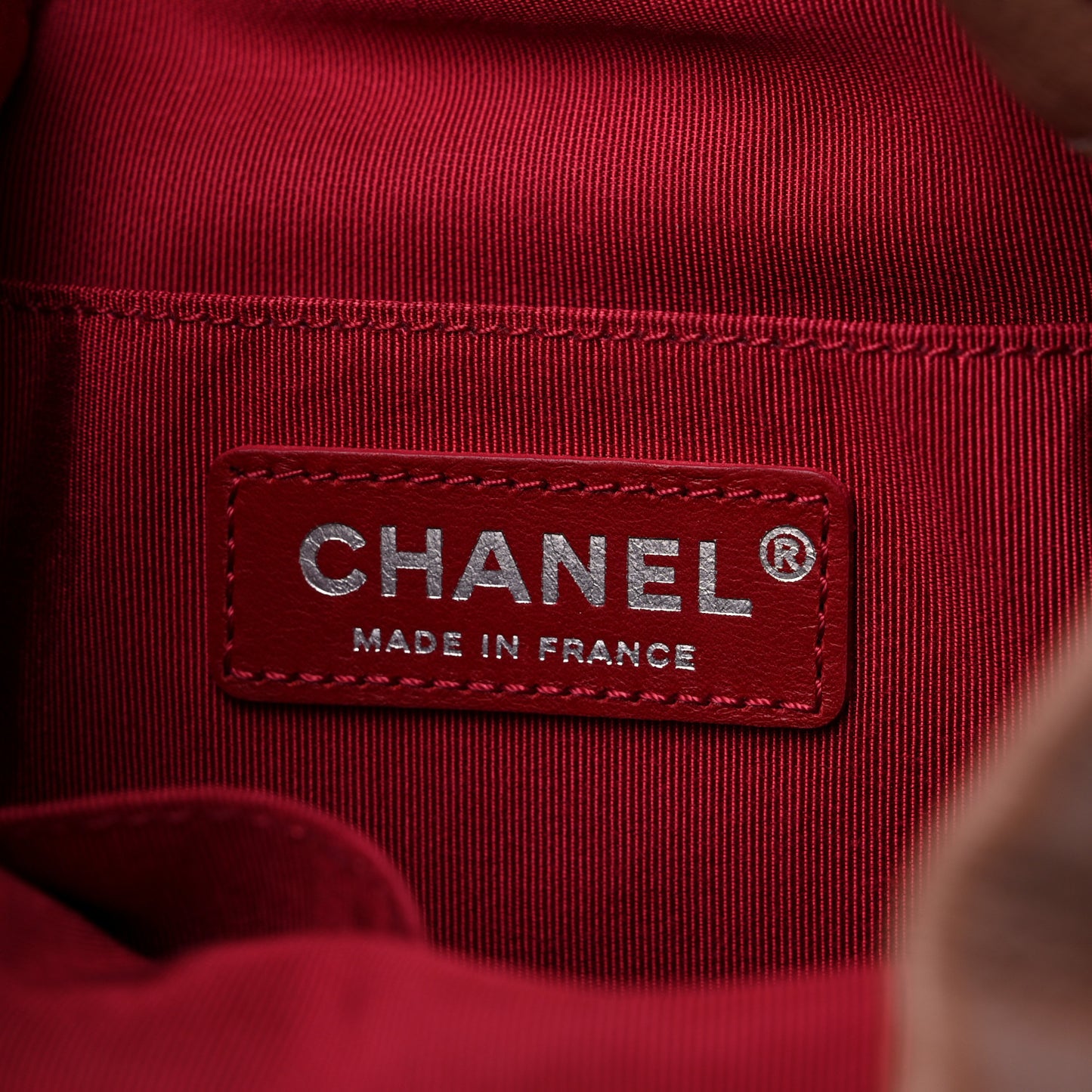 Calfskin Quilted Small Gabrielle Bucket Beige Black