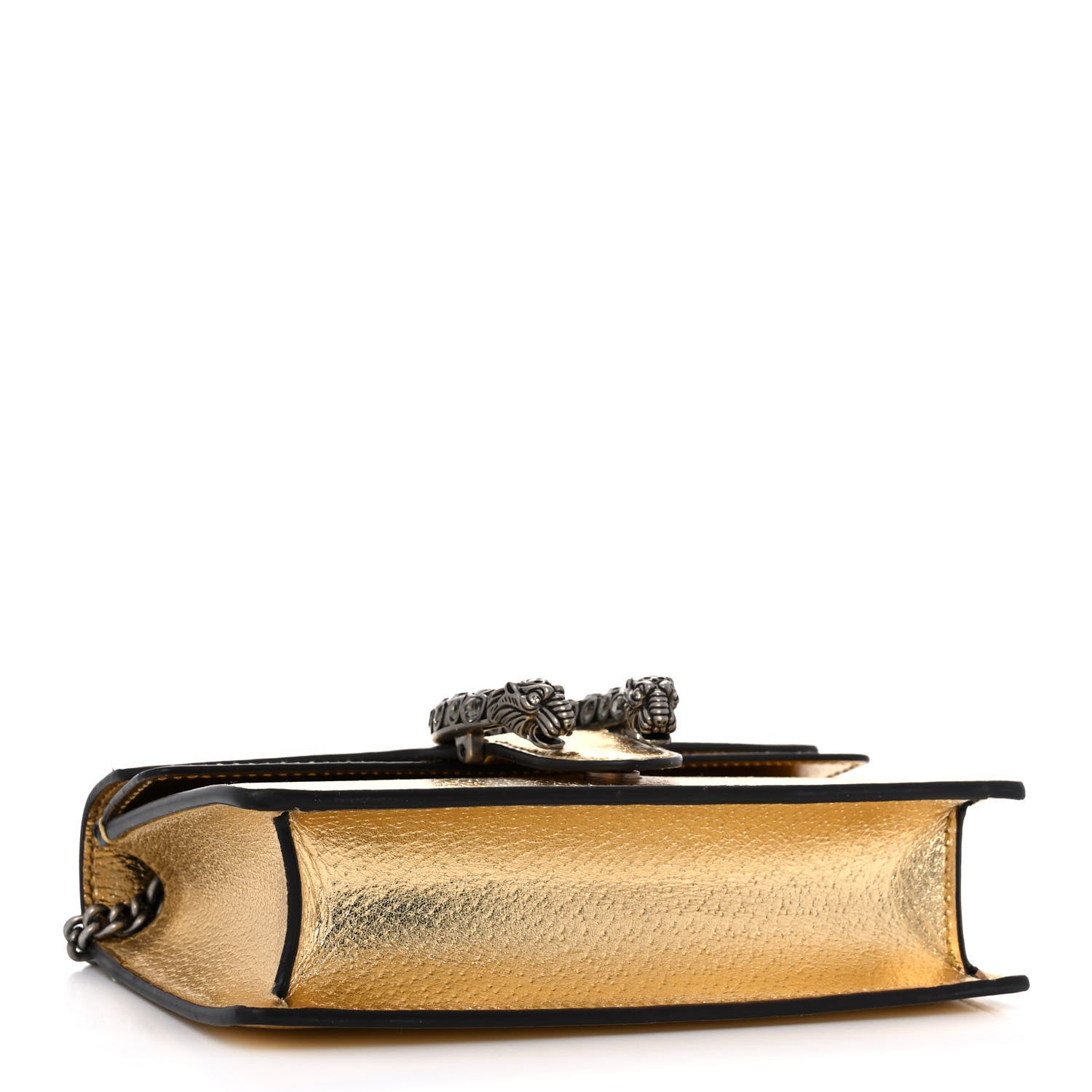Gucci Metallic Calfskin Super Mini Dionysus Shoulder Bag Gold 4 of 9