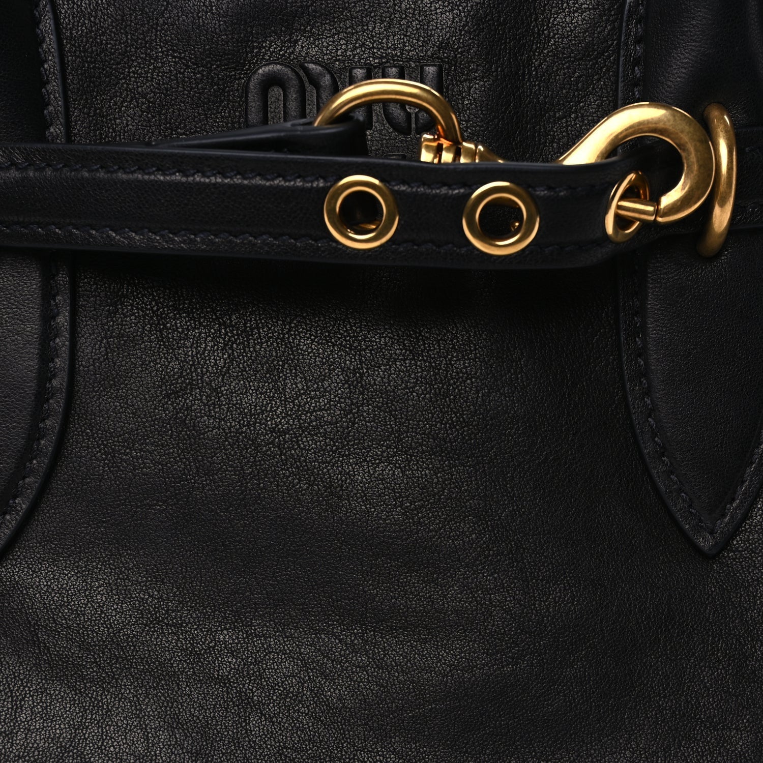 Miu Miu Nappa Medium Aventure Bag  Black 6 of 8