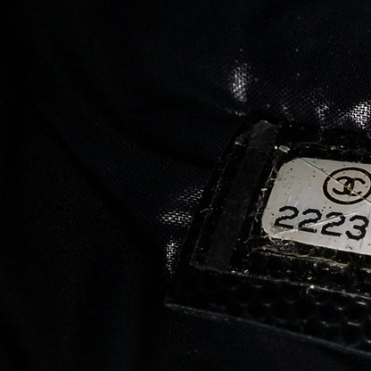 Chanel Caviar Chevron Quilted Medium Cosmetic Case Black 7 of 10